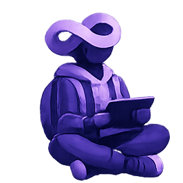 Purple student mascot using the latest test to prepare for the next drill session